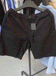 8656-NTWRK Siyah Rengi Regular Fit Keten Şort
