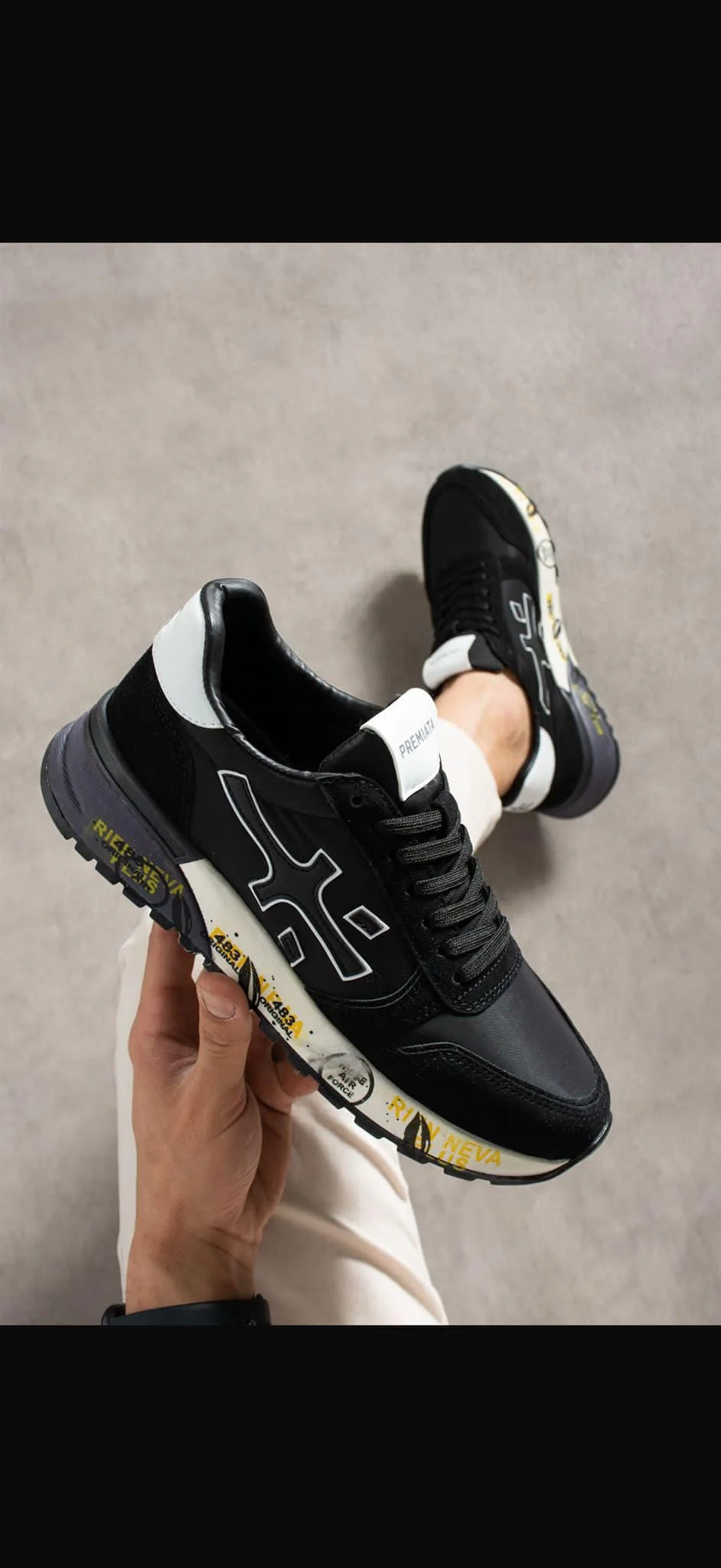 8729- PREMIATA MRD-01 Black Suet AYAKKABI - 8728
