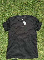 8798- NTW Siyah Modal Kumaş Sıfır Yaka T-Shirt