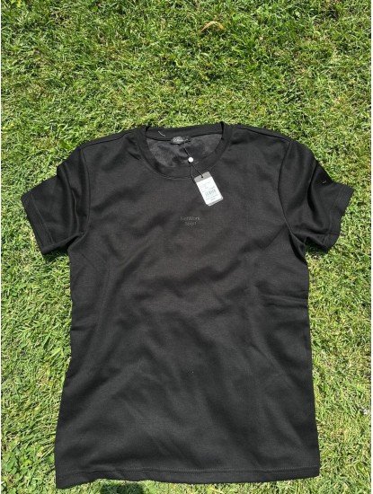 8798- NTW Siyah Modal Kumaş Sıfır Yaka T-Shirt