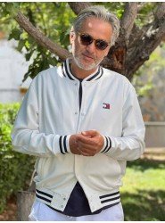 8879- TMY Ekru Çıtçıtlı Sol Önde Nakış Logo Mont