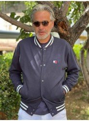8881- TMY Lacivert Çıtçıtlı Sol Önde Nakış Logo Mont