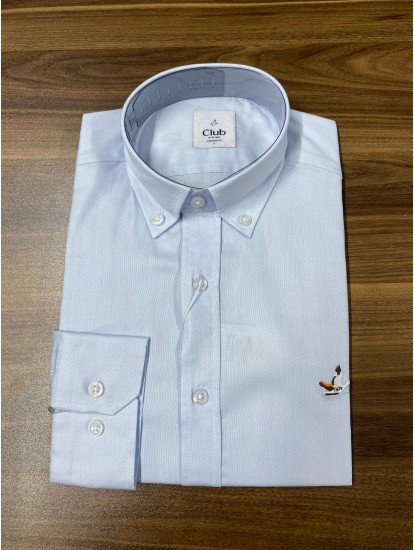 8905-BYMN Comfort Fit Bebe Mavisi Pamuk Gömlek
