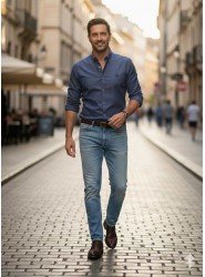 8925-Brooks Brothers Kot Rengi Pamuklu Regular Fit Gömlek