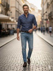 8925-Brooks Brothers Kot Rengi Pamuklu Regular Fit Gömlek