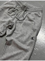 8934-CK Gri Sol Önde CK Nakışlı Eşofman