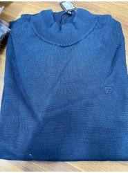 8943-NTW Lacivert Yarım Balıkçı Triko