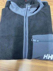 8948-HH Siyah Cep Detaylı Tam Fermuarlı Polar