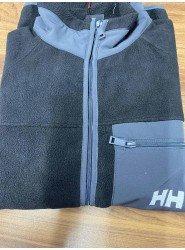 8948-HH Siyah Cep Detaylı Tam Fermuarlı Polar