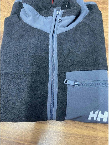 8948-HH Siyah Cep Detaylı Tam Fermuarlı Polar