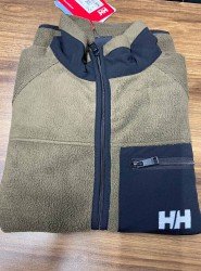8949-HH Haki Cep Detaylı Tam Fermuarlı Polar