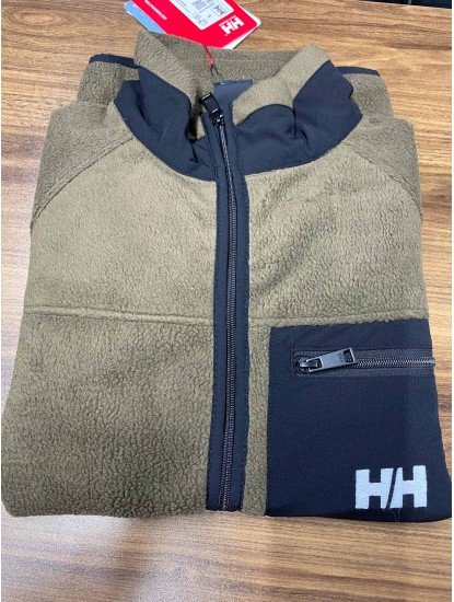 8949-HH Haki Cep Detaylı Tam Fermuarlı Polar