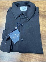 8951-Brooks Brothers Siyah Regular Fit Penye Gömlek