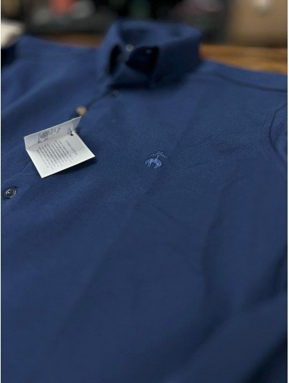 8952-Brooks Brothers Lacivert  Regular Fit Penye Gömlek