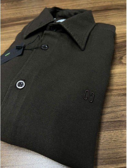 8955-NTW Acı Kahve Kışlık Pamuklu Gömlek