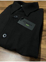 8958-NTW  Siyah Kışlık Pamuklu Gömlek