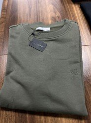 8960-NTW Haki Yeşil Bisiklet Yaka Sweath