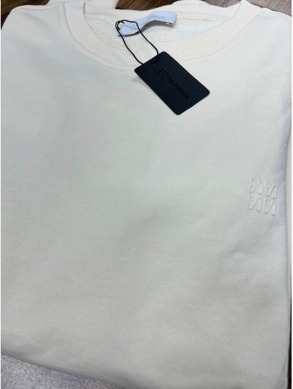 8963-NTW Ekru Bisiklet Yaka Sweath
