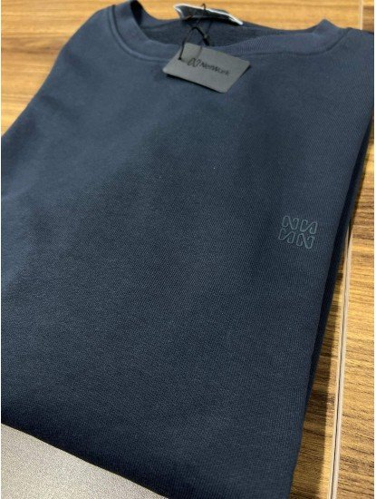 8964-NTW Lacivert Bisiklet Yaka Sweath