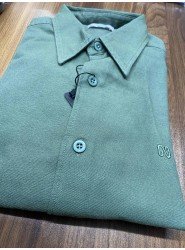 8972-NTW  Yeşil Kışlık Pamuklu  Gömlek