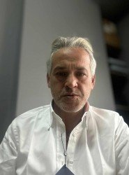 8975-Briva Ekru Pamuk Saten Comfort Fit Gömlek