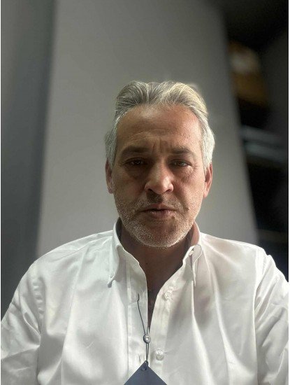 8975-Briva Ekru Pamuk Saten Comfort Fit Gömlek