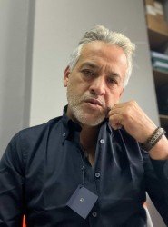 8976-Briva Lacivert Pamuk Saten Comfort Fit Gömlek