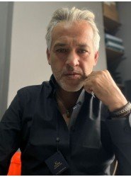 8977-Briva Mat Siyah Comfort Fit Gömlek