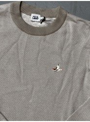 8986-Bymn Vizon Bisiklet Yaka Desenli Triko Kazak