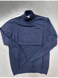 8988-Lcst Lacivert Yarım Balıkçı Triko Kazak