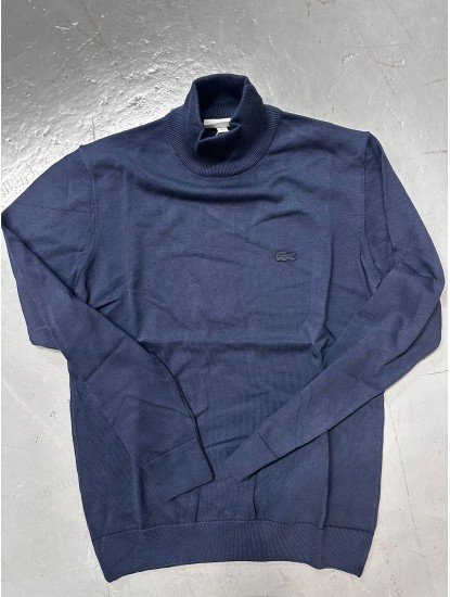 8988-Lcst Lacivert Yarım Balıkçı Triko Kazak