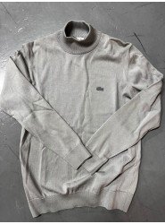 8989-Lcst Gri Yarım Balıkçı Triko Kazak