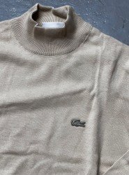 8990-Lcst Bej Yarım Balıkçı Triko Kazak