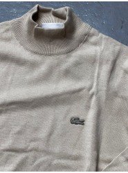 8990-Lcst Bej Yarım Balıkçı Triko Kazak