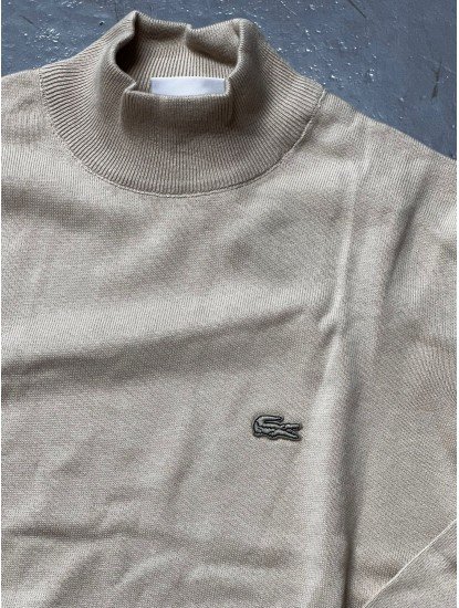 8990-Lcst Bej Yarım Balıkçı Triko Kazak