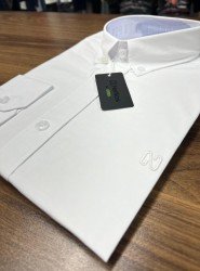 9009-NTW Beyaz Pamuklu  Gömlek