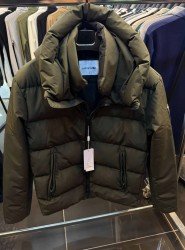 9018-LCS Haki Kapşonlu Şişme Mont