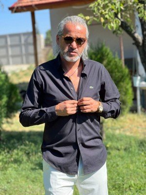 2409-LCST Siyah Slimfit Gömlek