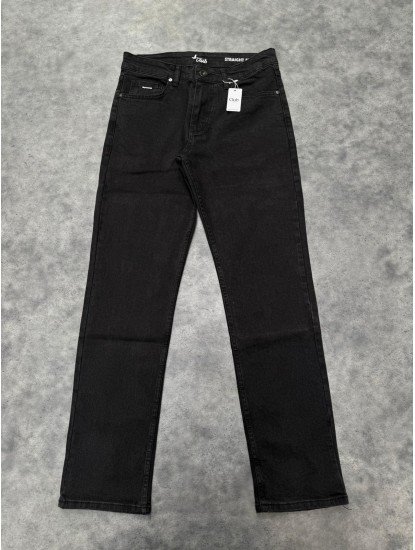 9021-BYMN Siyah Rahat Kalıp Kot Pantolon