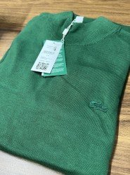 9027-Lcst Yarım Balıkçı Yeşil Triko Kazak