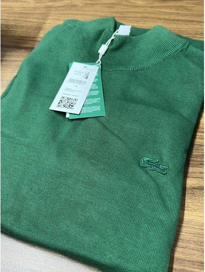 9027-Lcst Yarım Balıkçı Yeşil Triko Kazak