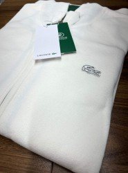 9040-LCST Ekru Tam Fermuarlı Triko Hırka