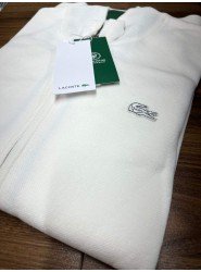 9040-LCST Ekru Tam Fermuarlı Triko Hırka