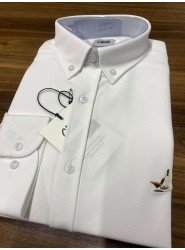 9048-BYMN Beyaz Kırışmaz  Slim Fit Gömlek