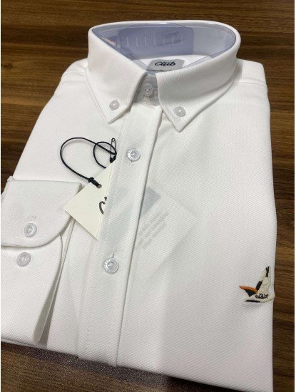 9048-BYMN Beyaz Kırışmaz  Slim Fit Gömlek