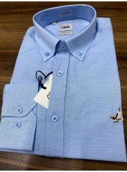 9049-BYMN Mavi Regular Fit Gömlek