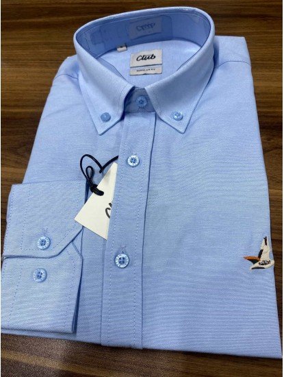 9049-BYMN Mavi Regular Fit Gömlek