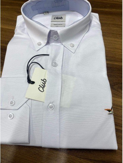 9050-BYMN Beyaz Regular Fit Gömlek