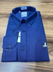 9051-BYMN Lacivert Regular Fit Gömlek