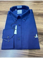 9051-BYMN Lacivert Regular Fit Gömlek